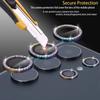 Роскошный защитный чехол для объектива камеры с бриллиантами для Samsung Galaxy S24 Ultra S23Ultra, металлическое защитное кольцо для объектива, стеклянная крышка