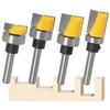 MSMint Router Bit 6mm Trimmer Bit Carving Bit Set of (Shallow 4)