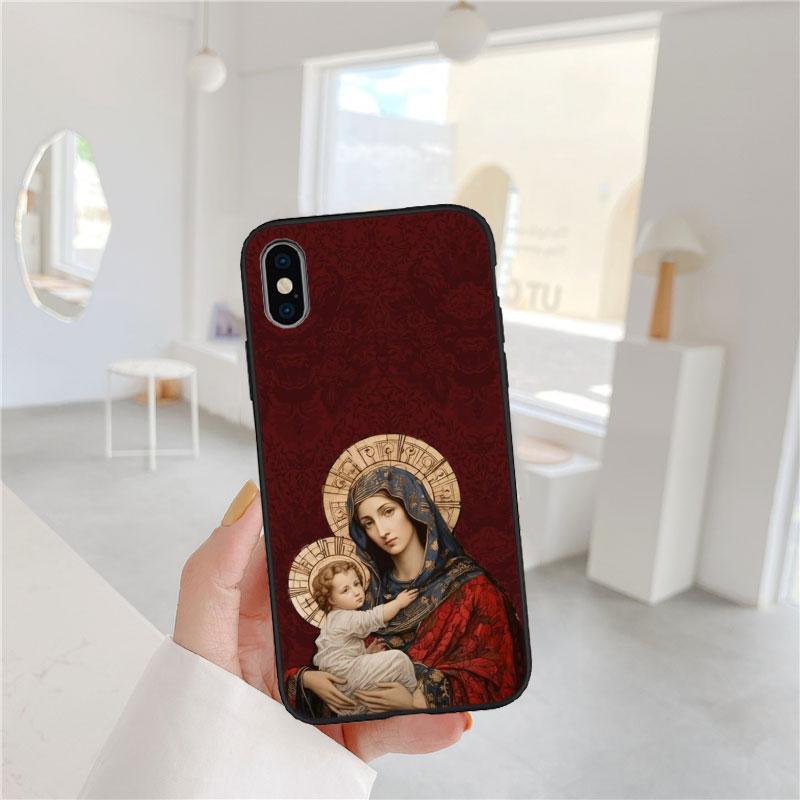 BF115 Virgen Maria Phone Case for Samsung Galaxy M06 M15 M16 M35 M55 M56 A36 A42 A50 A50S A51 A52 A32 A33 A05 A05S A06 A16 A20