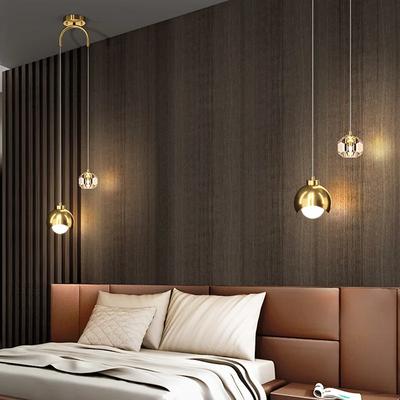 Nordic Luxury Crystal LED Люстра с двойной головкой, длинная линия, подвесной светильник для домашнего декора, ресторана, бара, спальни, подвесные светильники