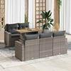 VidaXL Garden Lounge Set 6 Pcs with Grey Cushions Wicker 3326993