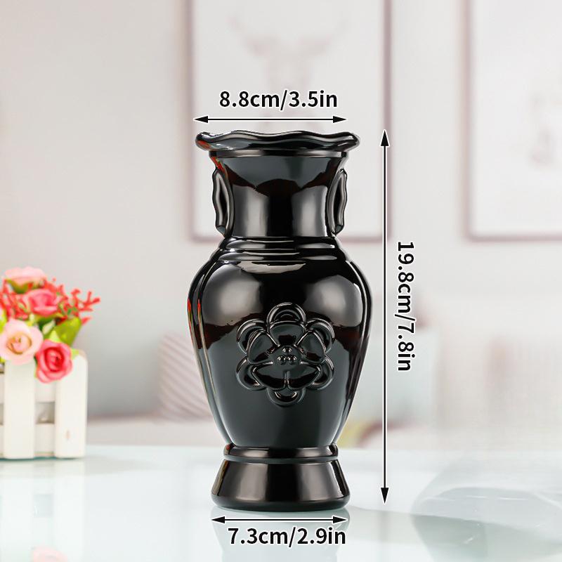 Gradient Glass Vase with Geometric Faceted Design Flower Vase for Wedding Centerpiece Arrangements Home Office Decor Floreros