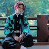Аниме Demon Slayer Kamado Tanjirou Косплей Костюм Kimetsu No Yaiba Мультфильм Костюм Sutis Парики Хэллоуин Для Детей Взрослых CosParty