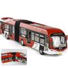 1/32 Alloy Diecast Beijing Bus Model Toys Large Double Section Articulated Sightseeing Tour Bus Sound Light Pull Back Boy Birthday Gifts