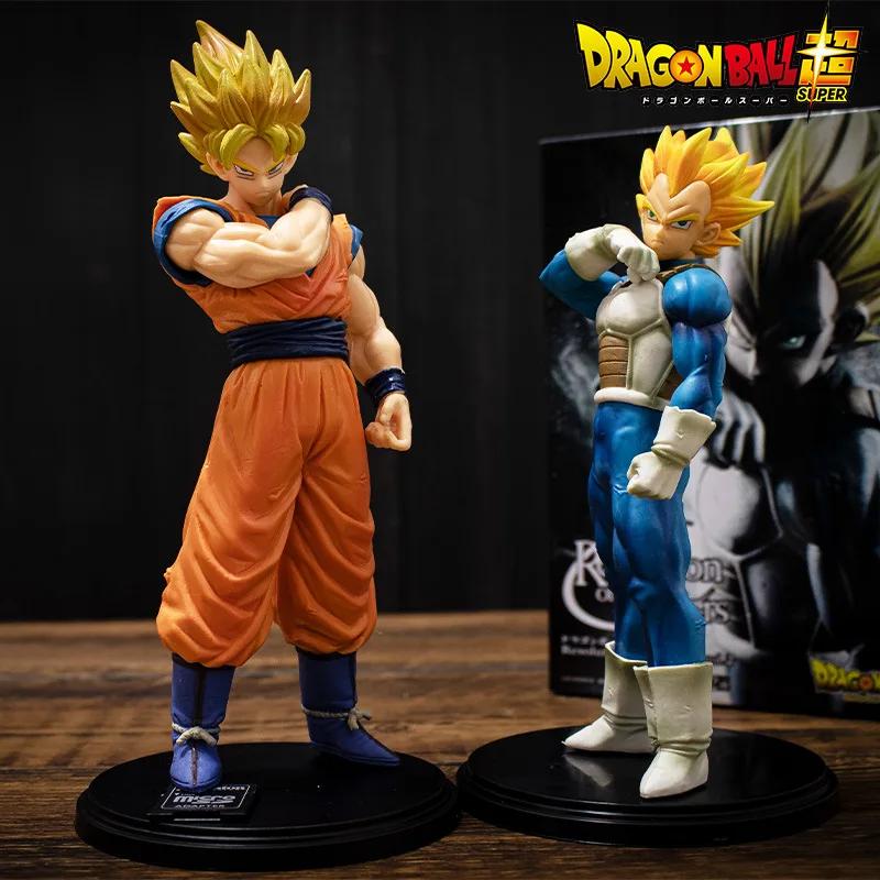 Bandai Dragon Ball 22 см Фигурка Сон Гоку Вегета Фигурка Супер Сайяна Аниме Коллекционные Фигурки для Детей DBZ Фигурка Действия Модель