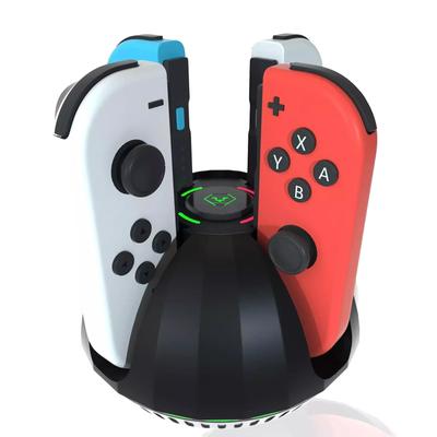 Зарядное устройство для контроллера 4 в 1, зарядная док-станция для Nintendo Switch / Switch OLED Joycon, со светодиодной индикацией и зарядным кабелем