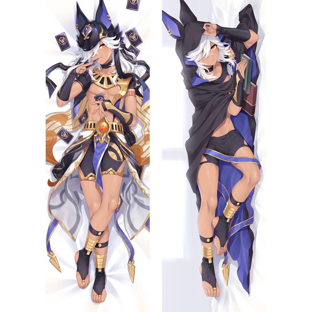2023 аниме Genshin Impact Cyno Dakimakura декоративная наволочка Waifu наволочка с 2-сторонним принтом обнимающая подушка для тела отаку