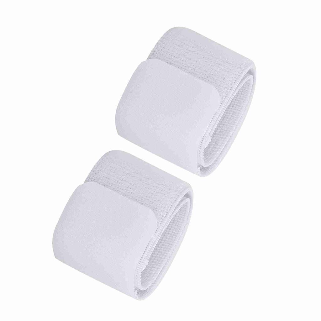 Soccer Shin Guard Fixed Bandage Tape Fastener Shinguard Adjustable Elastic Sports Strap(White)