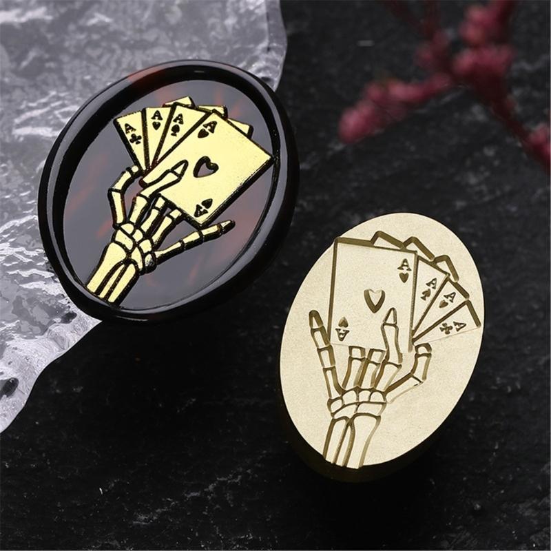 Рельефная печать Головка штампа для сургуча Металлическая печать для запечатывания Головка штампа для восковой печати Замена для запечатывания конвертов и поздравительных открыток