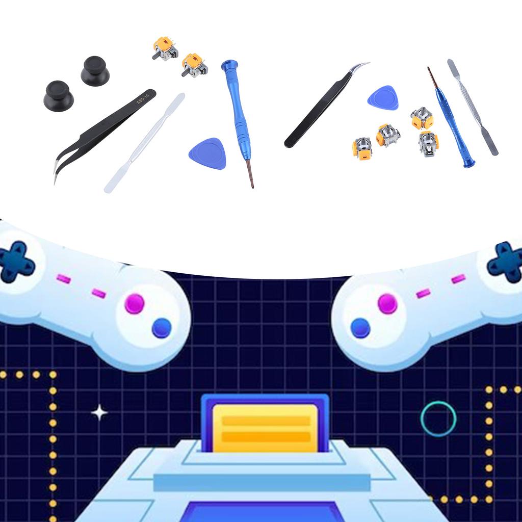 Комплект для замены джойстика Холла 8 в 1 с отверткой и монтажным инструментом для контроллера PS5 повышает точность игры