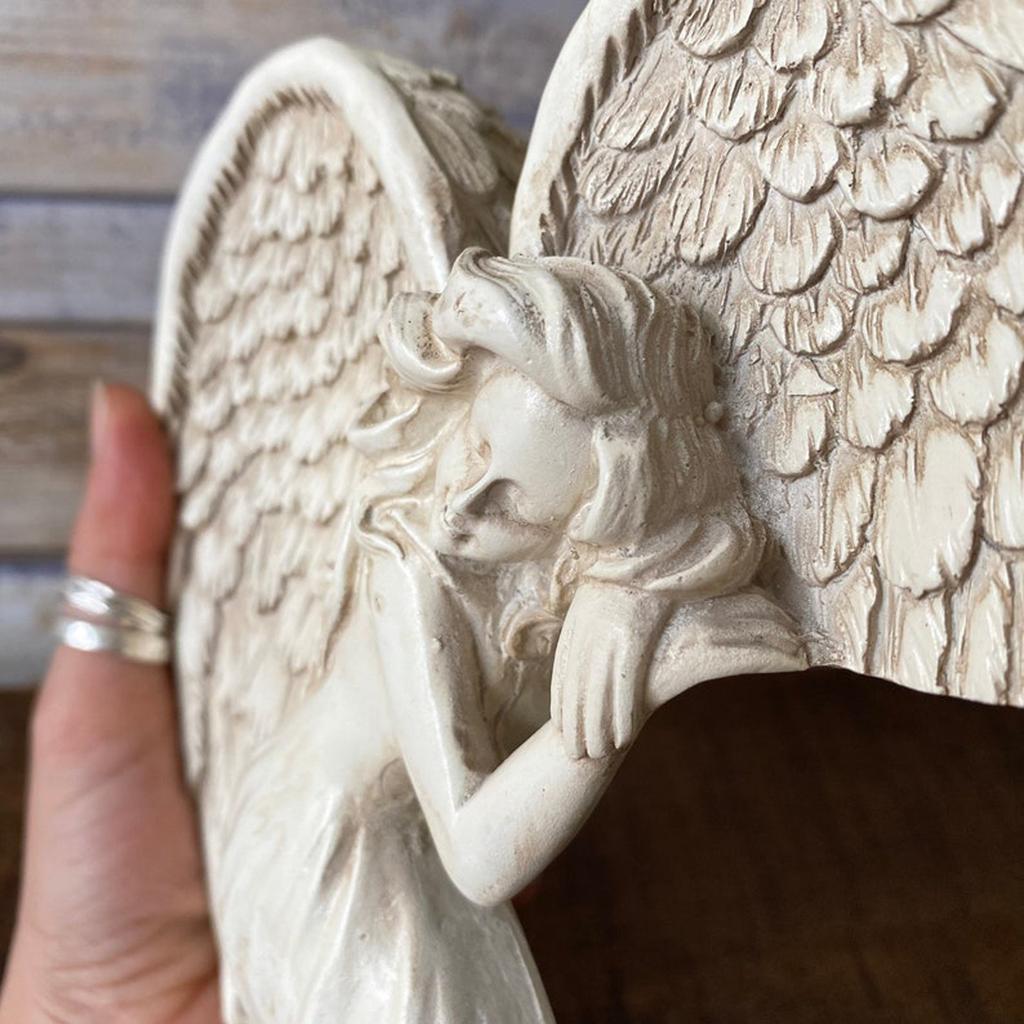 Украшение для дома в виде крыльев ангела, украшение для дверной рамы из смолы, внутренняя и наружная мебель для садовой двери, креативный дисплей с орнаментом