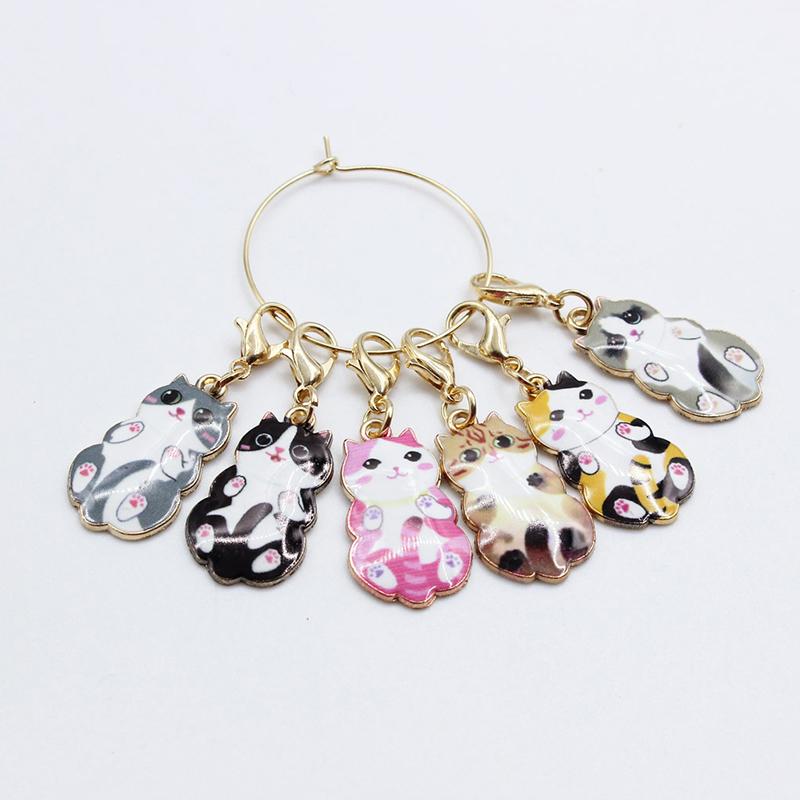 8 шт./компл. сплав многофункциональный вспомогательный маркер орнамент кошка вязание вязальные маркеры для Diy Craft маркер