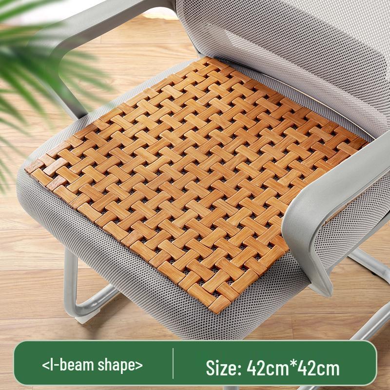 Breathable Bamboo Cooling Seat Cushion for Long Summer Use - Ideal for Office Chairs and Cars.