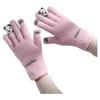 Winter Plush Gloves, Cycling Knitted Gloves, Autumn and Winter Cute Girls' Cold Resistant Gloves, Touch Screen Warm Gloves