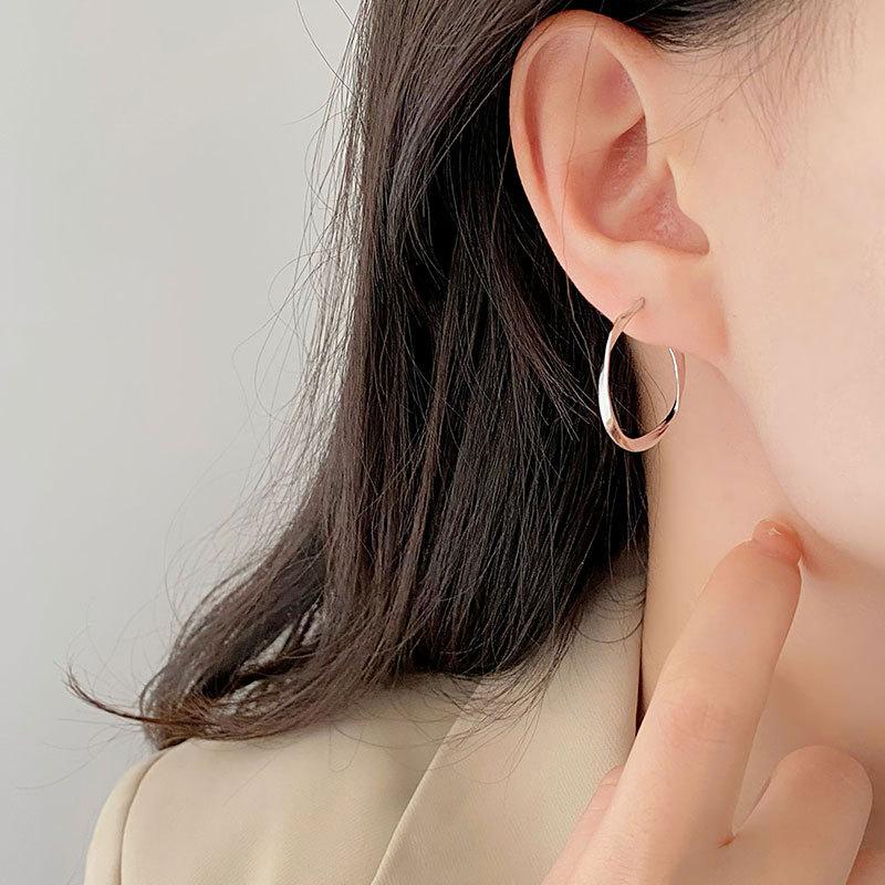 Серьги Sense Mobius C-type Simple Design, легкие, роскошные, высокого класса, нишевые серьги