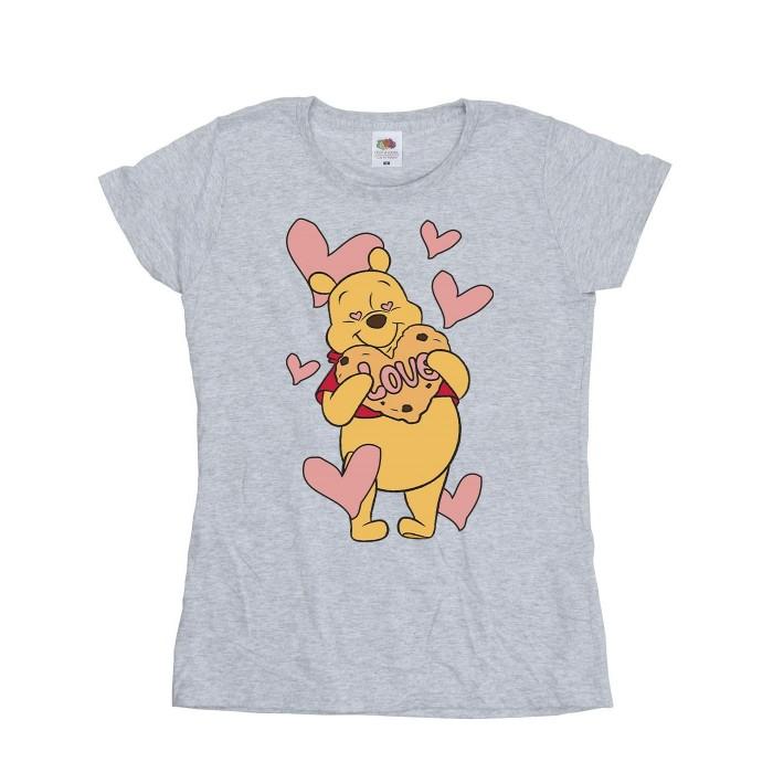 Winnie the Pooh Womens/Ladies Love Heart Cookie T-Shirt