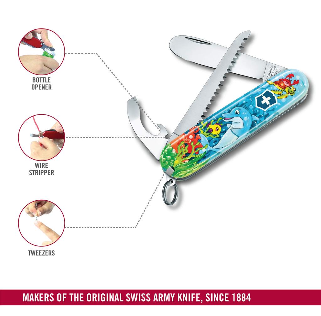 Victorinox Мой первый нож Victorinox Animal Edition Dolphin Dolphin для детей и любителей активного отдыха [] 0.2373.E1