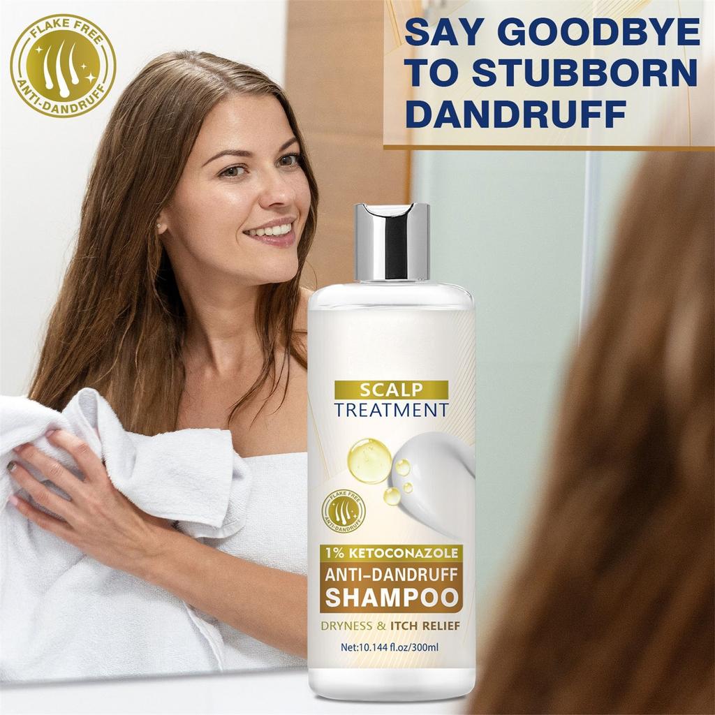 Refreshing Oil Control Shampoo, Soothing Scalp Deep Clean Moisturizing Shampoo 300ml