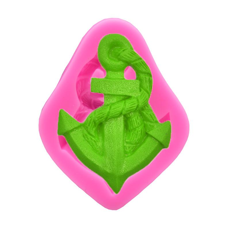 1pcs Sailboat Anchor Silicone Molds Wedding Cupcake Topper Cake Decorating Tools Soap Resin Clay Candy Chocolate Gumpaste Moulds