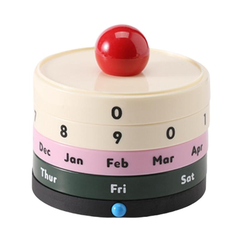 High Aesthetic Rotating Perpetuals Calendar Desk Accessories Ideal For Women Creative Homes Lover Creative Individuals