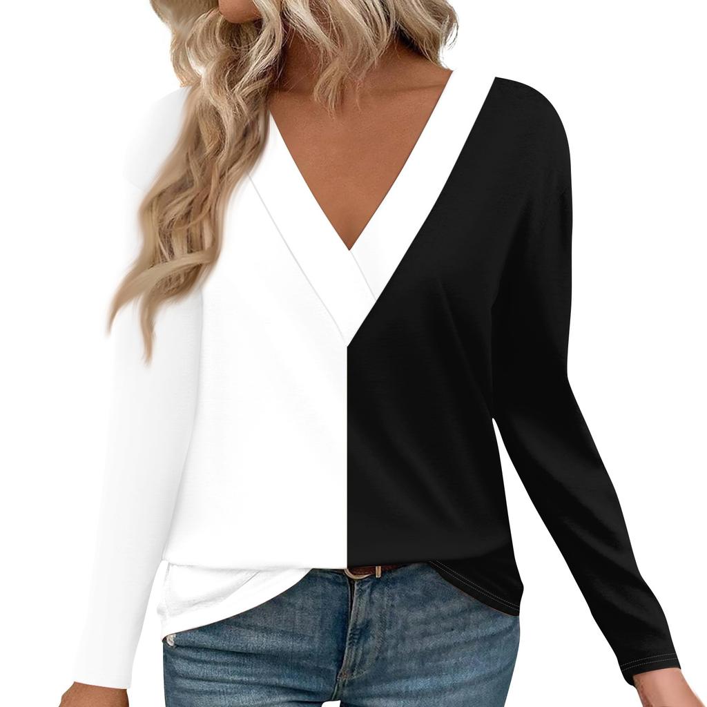 Женские рубашки с длинным рукавом и V-образным вырезом, нарядные повседневные топы, модные свободные туники, топы, блузки