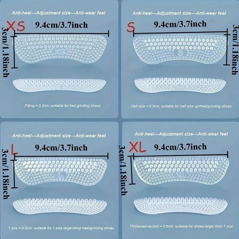 Upgrade Silicone Heel Stickers Heels Grips for Women Men Anti Slip Heel Cushions Non-Slip Inserts Pads Foot Heel Care Protector