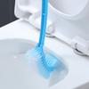 Утолщенная туалетная щетка с длинной ручкой и двусторонней мягкой щетиной для очистки труднодоступных мест, изогнутая щетка для зазора в туалете