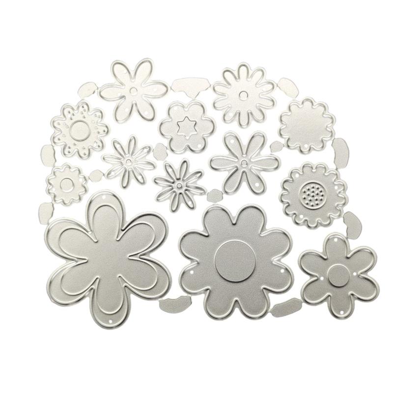 Множество маленьких цветов собираются вместе, металлический трафарет для тиснения, вырубные штампы для Diy, скрапбукинг, бумажные штампы для тиснения карт, ремесленный декор