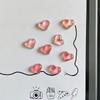 Transparent Heart Shaped Fridge Magnets 10pcs Simple Stylish Memo Board Stickers DIY Mini Home Fridge Decoration Accessories