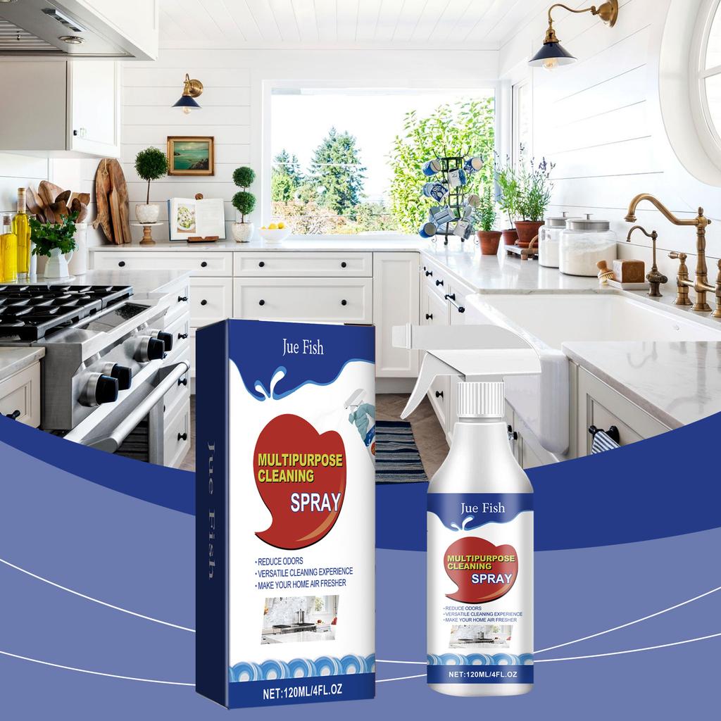 Multi-Purpose Cleaning Spray - Multi-Effect Household Cleaner for Heavy Grease In Kitchen & Tile Stains