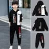 Boys Suits Hip-hop Hoodies Sweatshirts Long Pants Children Clothes Set Sports Suits