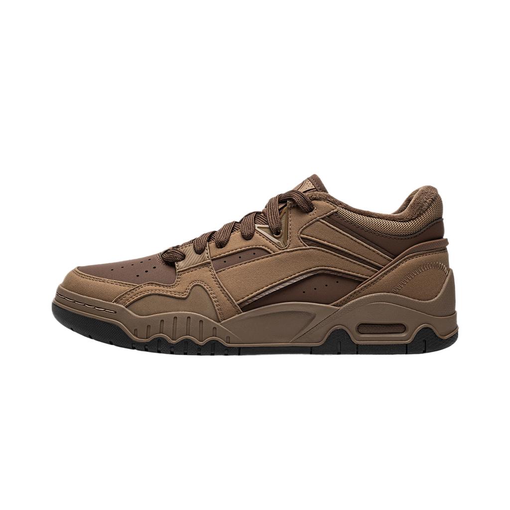 Men's Sneakers Li-Ning Moon White 3 MID Skate Shoes Men's Mid-top Mocha Coffee Brown/Chestnut Brown