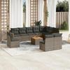 VidaXL Garden Lounge Set with Cushions 11 Pcs, Patio Sofas, Patio Furniture Set, Outdoor Furniture, Grey 3226081