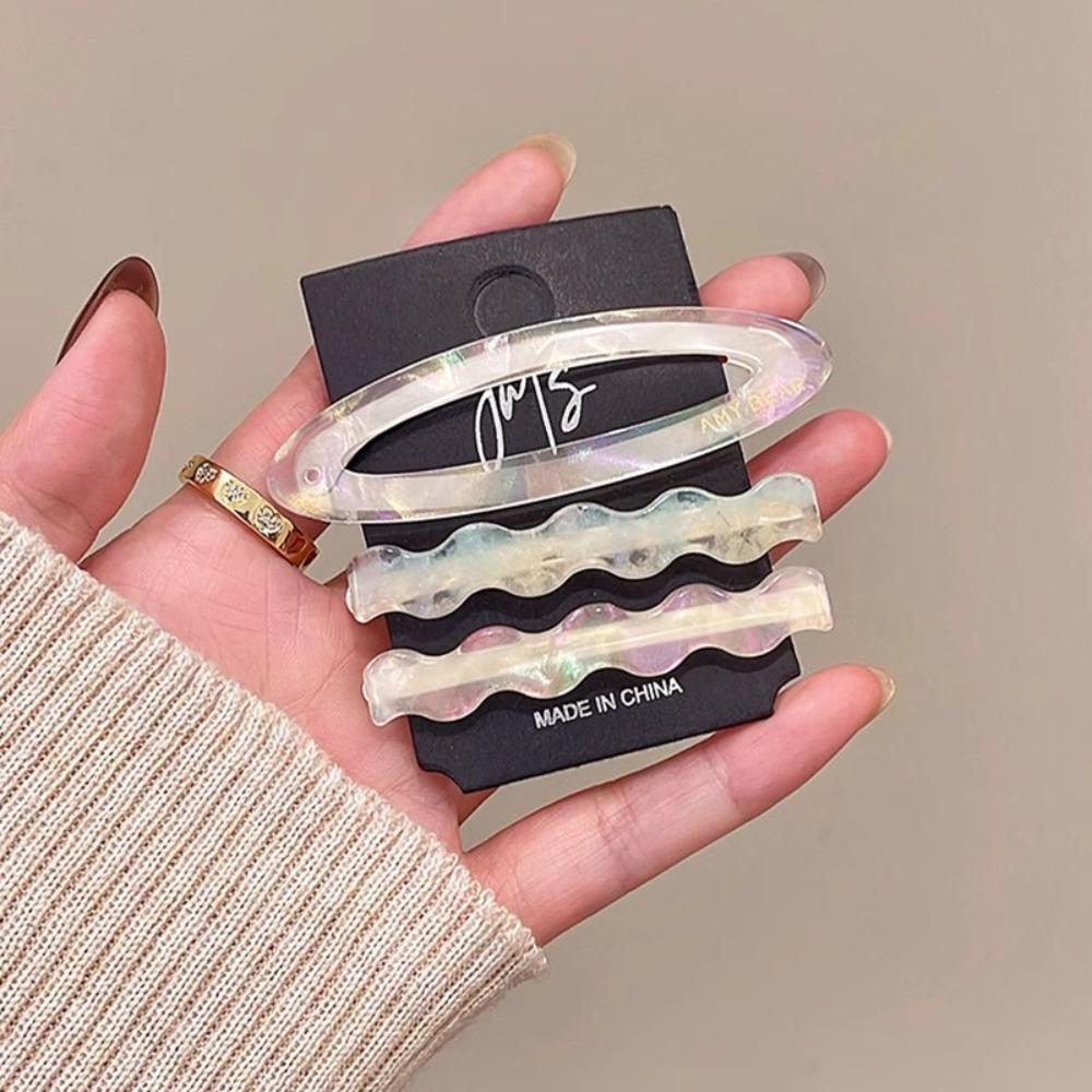 Duckbill Clip Acetate Hairpin Set Zinc Zinc Alloy Bangs Clip Creative Cute Hair Clip  Girls