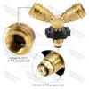 Outdoor Camping Hiking Stove Adaptor Propane Tank Y-Splitter Adapter Two Furnace Connector Way LPG Adapter Tee Connector