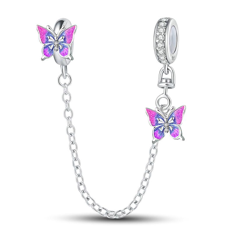 Медь Сестра Любовь Сердце Бабочка Роза Подвеска Шармы Бусины Подходят Оригинальный Пан Браслет Браслет Сделай сам Ювелирные изделия