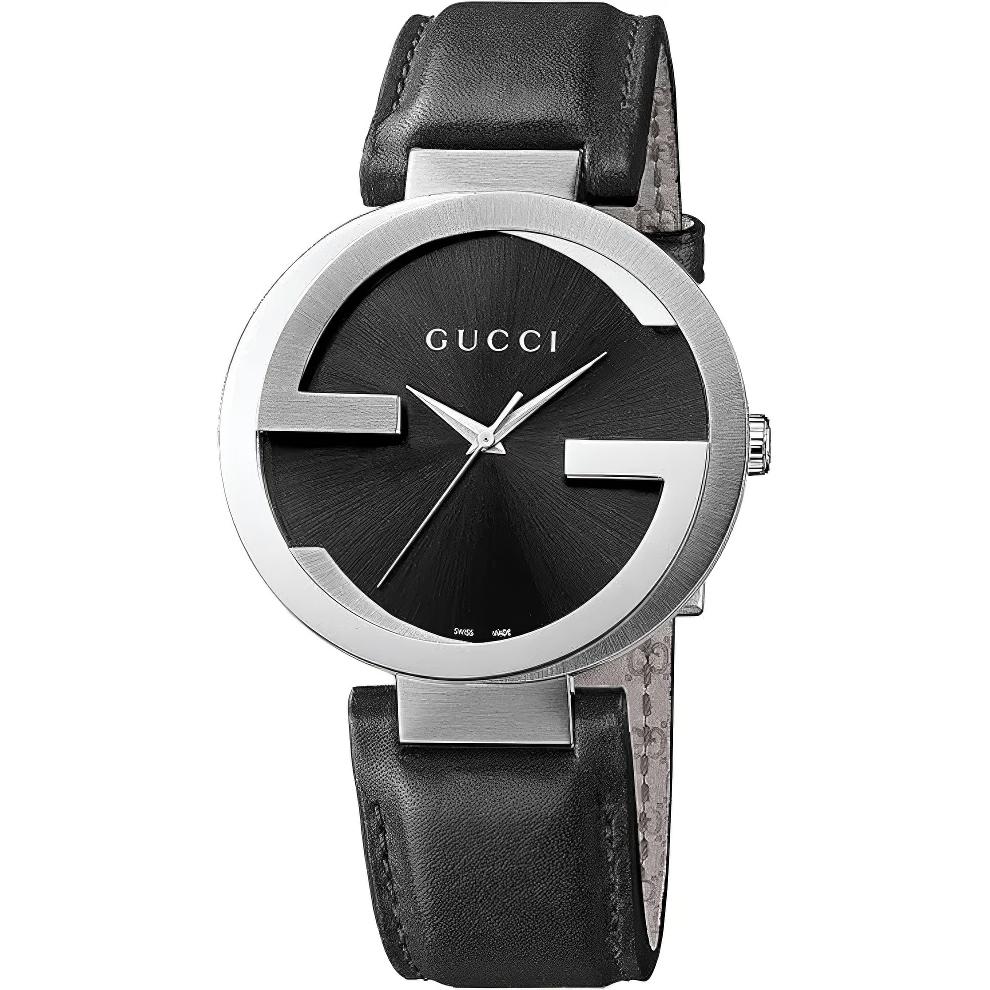 Gucci YA133501 Interlocking Black Dial Ladies Watch