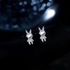 Rabbit Stud Earrings Female Tide Niche Design Earrings Simple Light Luxury Natal Year Earrings