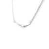 [I1153] - Silver Necklace 'Scarlett' Silver White (rhodium-plated) - 20x5 Mm