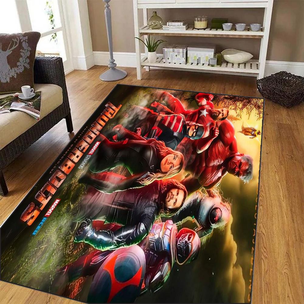 DISNEY Marvel Thunderbolts Living Room Decorative Rug Sofa Coffee Table Non-slip Mat Winter Soldier Boy Bedroom Decor Rug