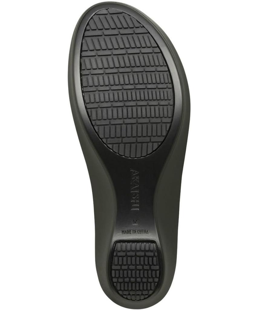 Akaishi Official Arch Fitter 136 Comfort Back Belt Healthy Sandals Comfort [AKAISHI] (Black, 22.0-22.5cm) Women's