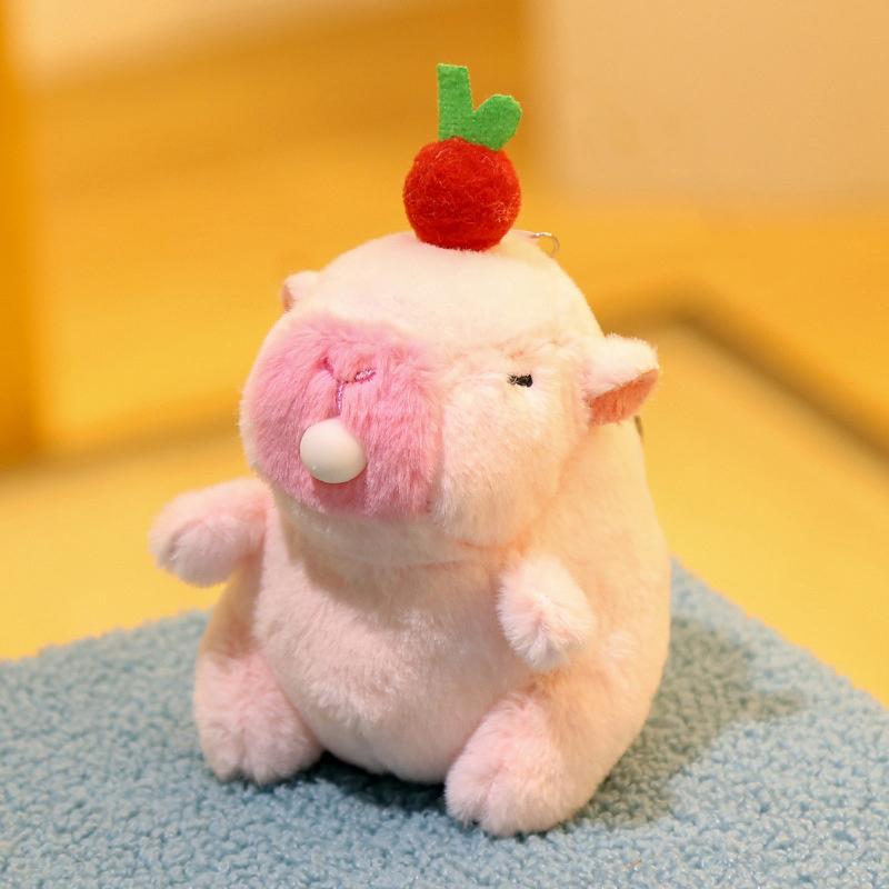 15 см милый плюшевый кулон в виде мыльных пузырей Капибала, мультяшный брелок-подвеска в виде капибары, кукла, плюшевый брелок, украшение для автомобиля, подвеска