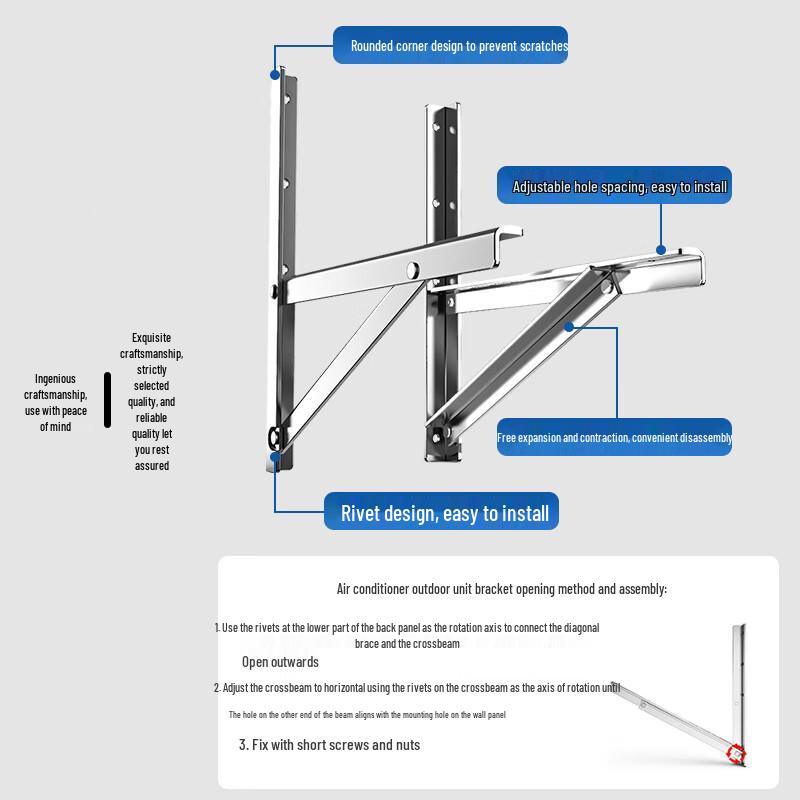 PURPAVWINNER Stainless Steel Outdoor AC Bracket