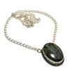 Labradorite Gemstone 925 Silver Plated Handmade Jewelry Necklace 18"