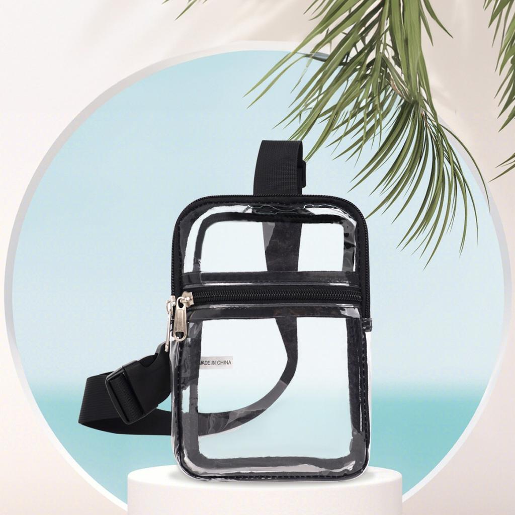 Fashion Casual Women's Single Shoulder Chest Bag Waterproof Transparent PVC Large Capacity Crossbody Bag