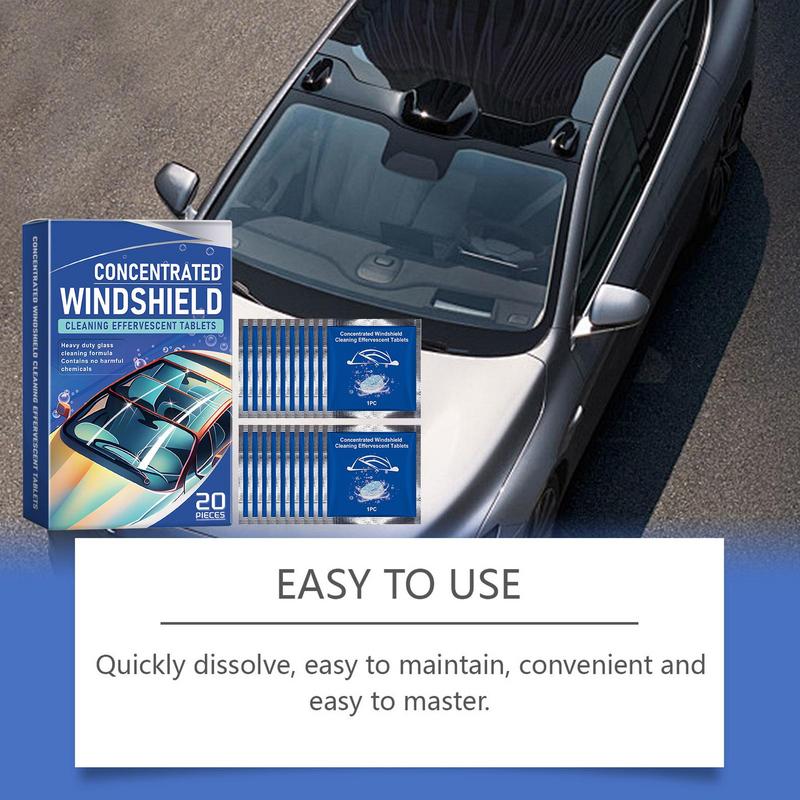 Car Concentrated Clean Tablets Windshield Concentrated Fluid Tablet Washer Tablets Solid Wiper Fluid Car Cleaner Effervescent
