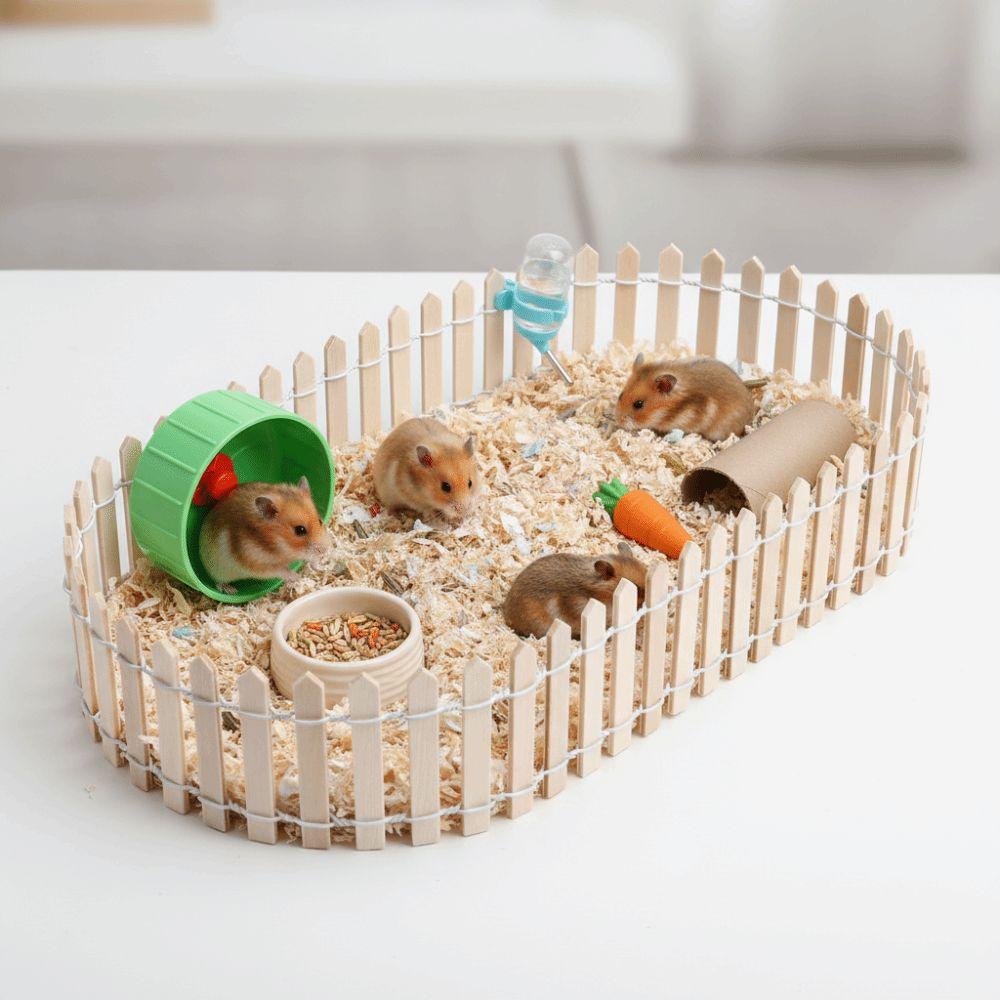 90x5cm Mini Fairy Garden Fence Natural Wood DIY Wooden Fence  Dollhouse Decoration