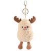 Рождественский лось, кукла-арахис, плюшевая игрушка, кукла-арахис, брелок-подвеска для сумки для девочек, тряпичная кукла