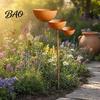Metal Bird Feeder Stake 3 Tiered Cascading Rain Catcher Bath, Garden Water Stable Post Bowl Feeder, Outdoor Pollinator Watering Station for