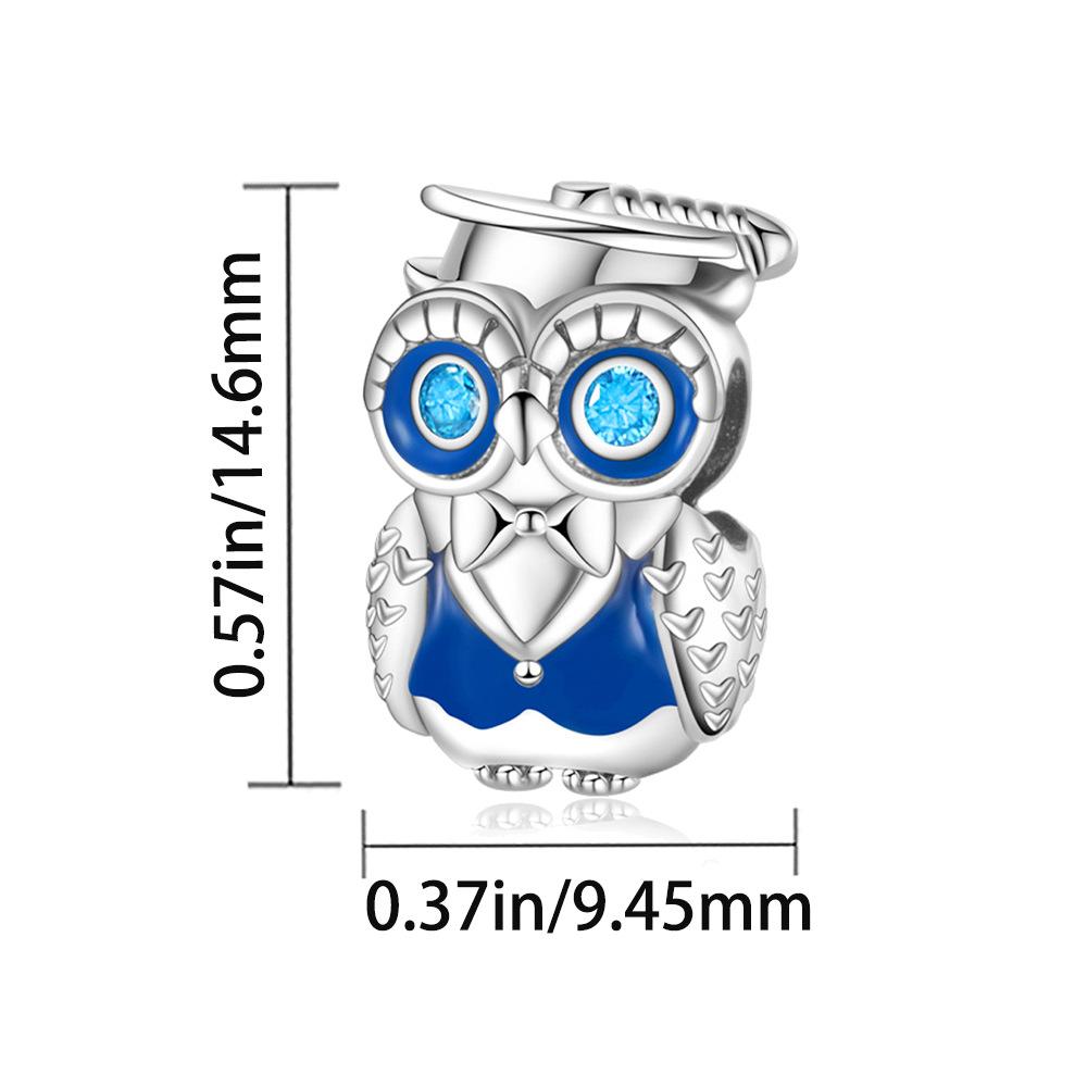 S925 Silver Graduation Season DIY Owl Beaded Bracelet Necklace Craft Kit With Wise Doctor Charms Accessories